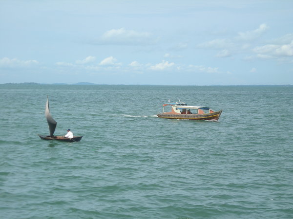 Some of the local boats in the Indonesian waters