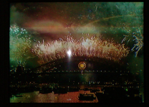The Sydney fireworks (from the tv!)
