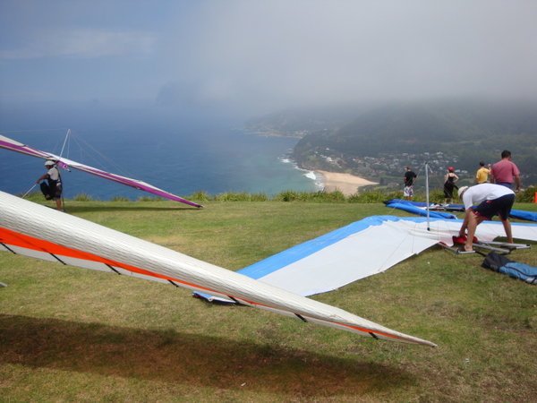 Hang gliders up at Stanwell Tops which is about hour south of Sydney, and half hour north of Wollongong.
