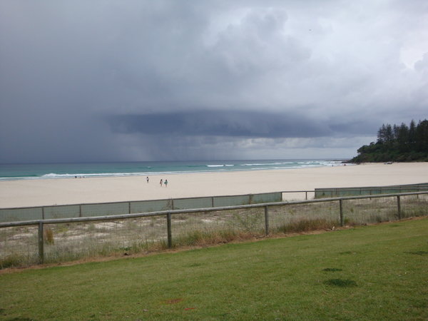 A storm brewing offshore in Coolangatta