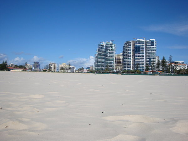 A sunny view of some of the highrises in Coolangatta