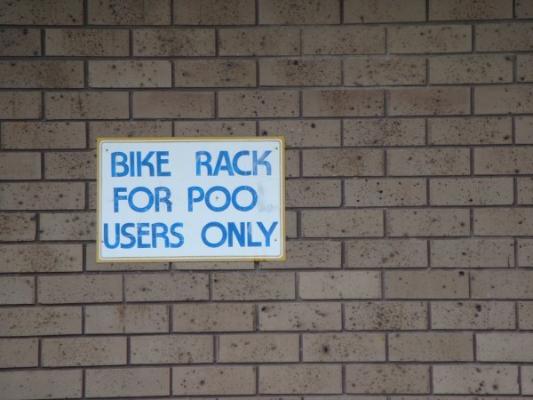A sign at the local pool.