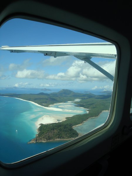 Approaching Whitehaven Beach
