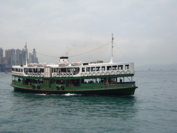 The Star Ferry that takes you across the harbour from Kowloon to Hong Kong Island