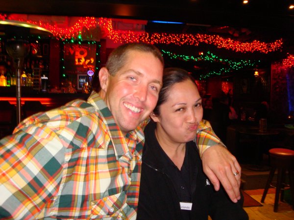 Brett and Yolanda our funny waitress