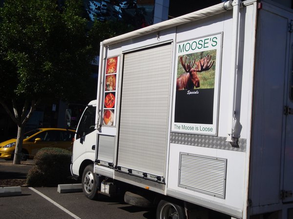 We saw this truck in Melbourne, Moose's Catering serving Poutine and Chicken Wings