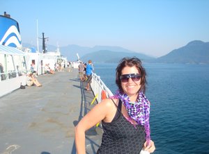 Kara on the ferry