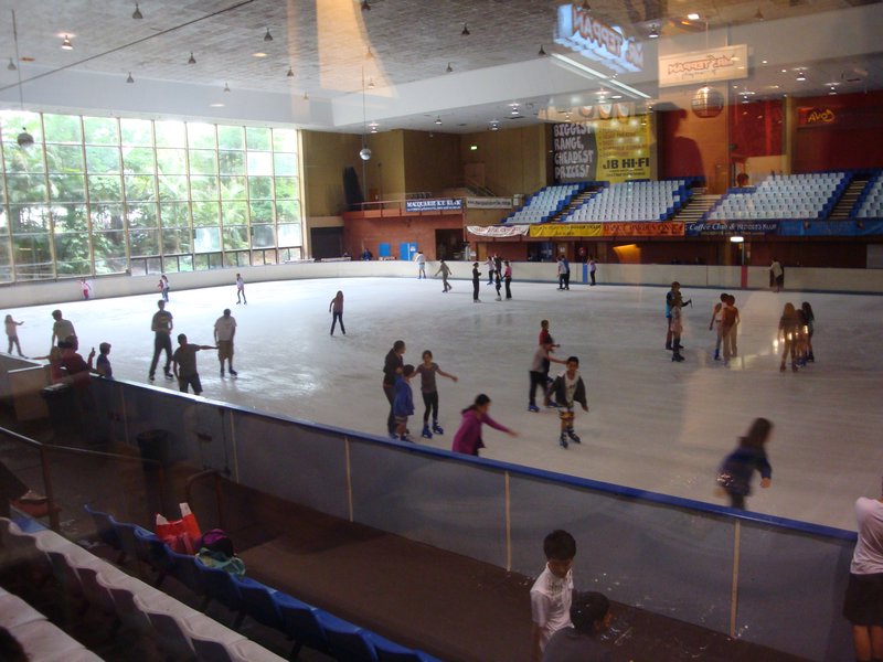An Ice Skating Rink in the mall! Second ice skating rink we have seen in Australia.