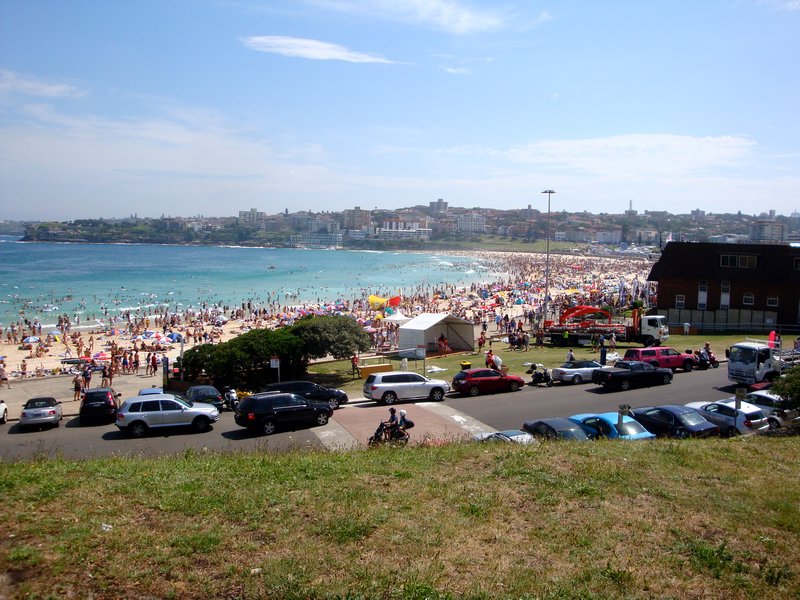 Busy Bondi on Australia Day, over 35,000 people the said. We didn't go, just had to do a drive by...