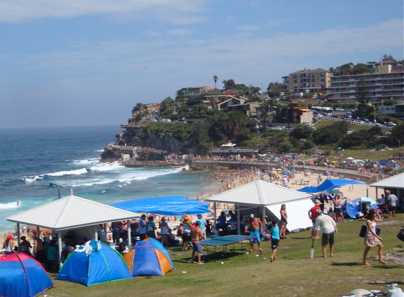 Bronte Beach on Australia Day, a couple guys even brought their ping pong table