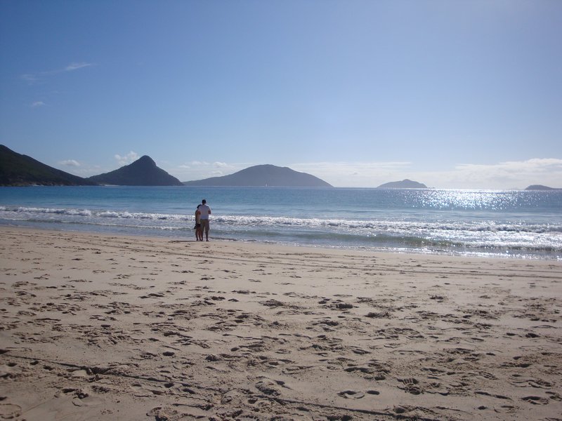 Looking back towards Box Beach and towards Shoal Bay on the other side