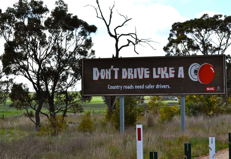 A South Australian billboard. There were some funny ones keeping Brett entertained on his solo drive from Adelaide to Melbourne