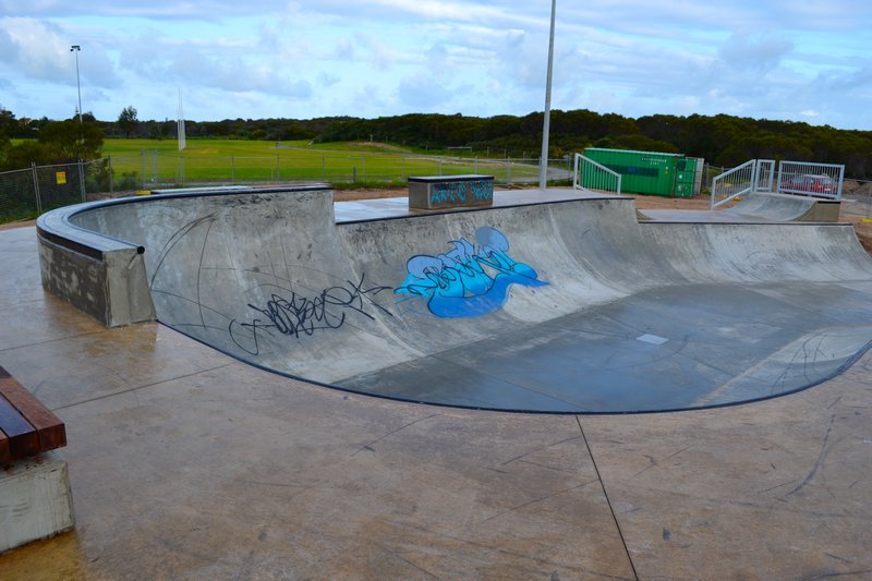 Skatepark and bad graffiti