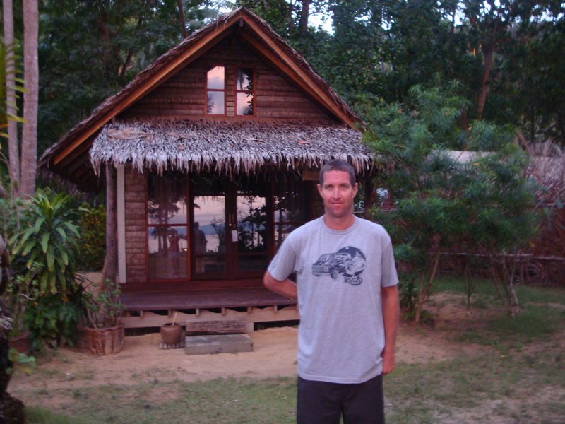 Brett and our bungalow (and finally feeling better!)
