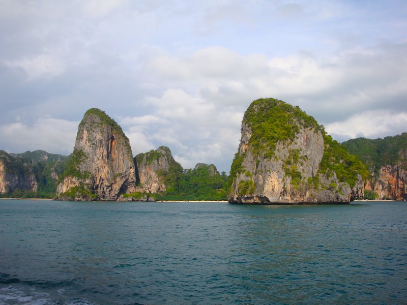 Some of the famous rock climbing rocks at Railay