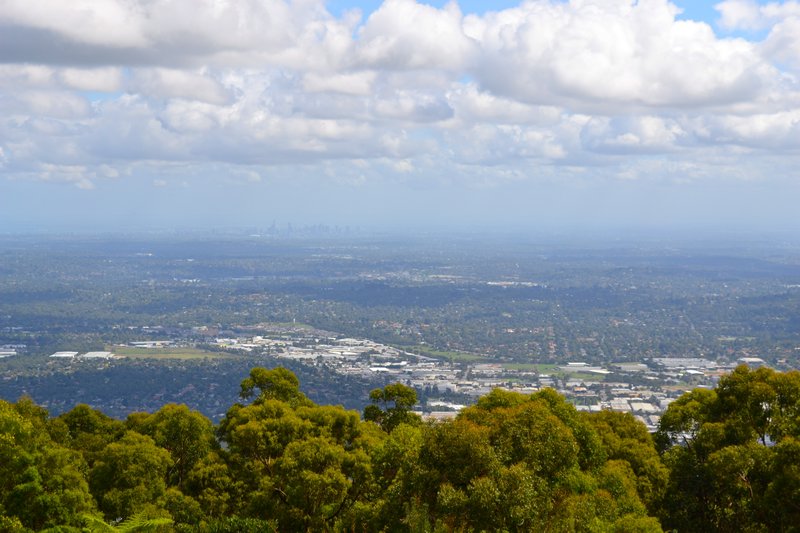 View from the lookout in the Dandenong Ranges looking towards Melbourne (you can see the city on the horizon line if you look hard)