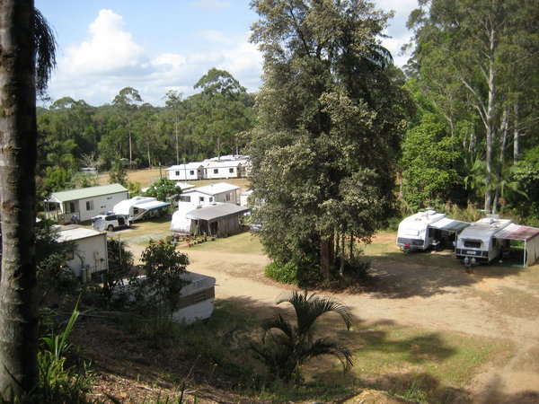 Our campsite at Woombye, Qld.