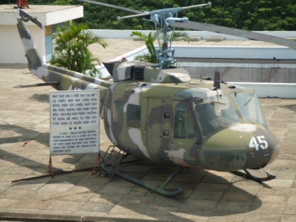 Helicopter at the Reunification Palace