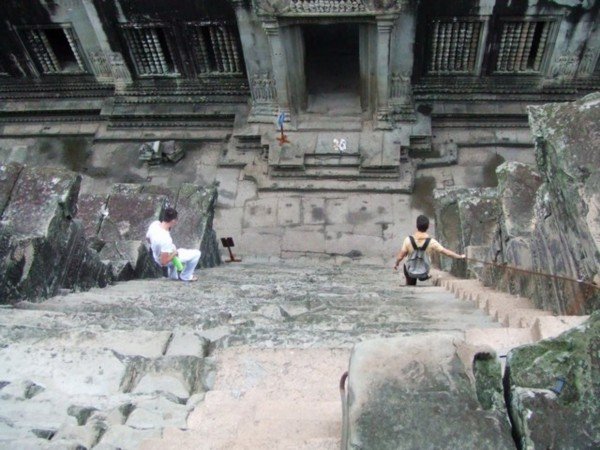 The Steps down from one of the temples, Scary !