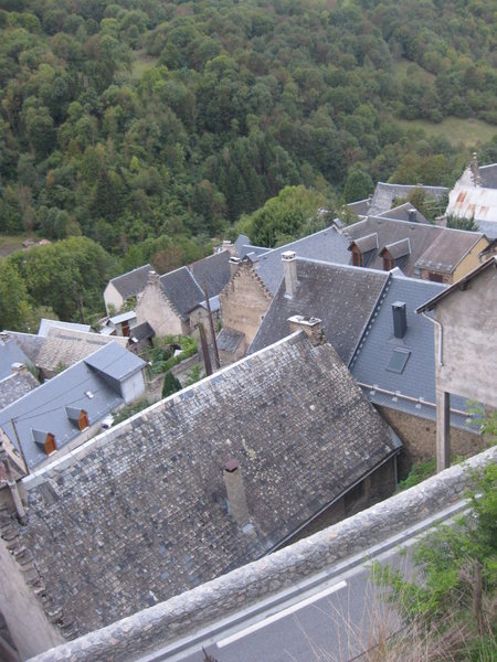 ...and the village below
