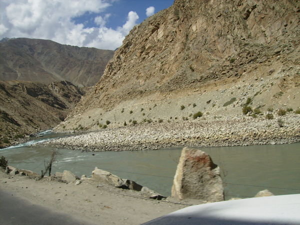River joining from Pakistan near Kargil