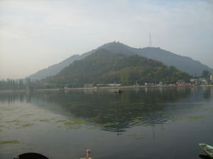 View of Shankaraycharya hill from Dal lake