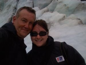 Suzanne and Alex at Fox Glacier