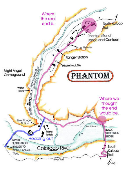 Phantom Ranch Map