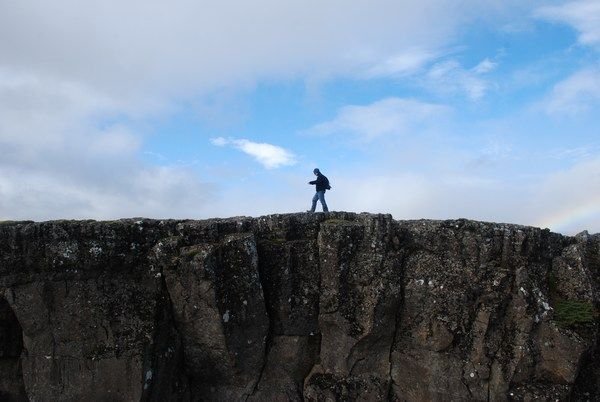 Rohan exploring Þingvellir