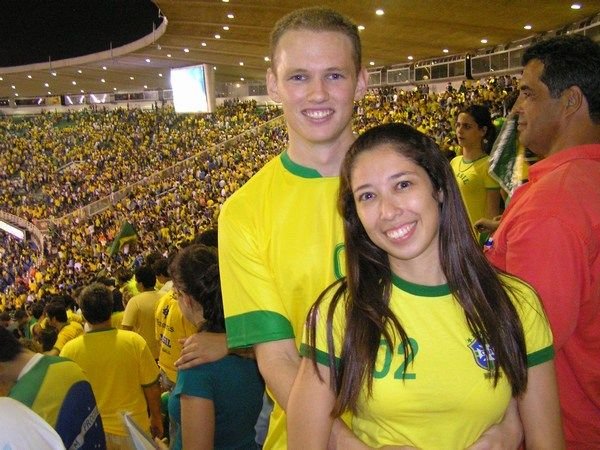 Carla and I supporting Brasil!
