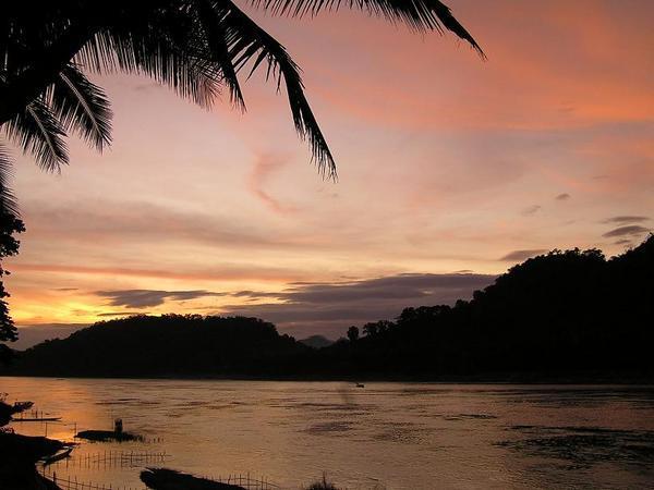 Sunset over the mighty Mekong River