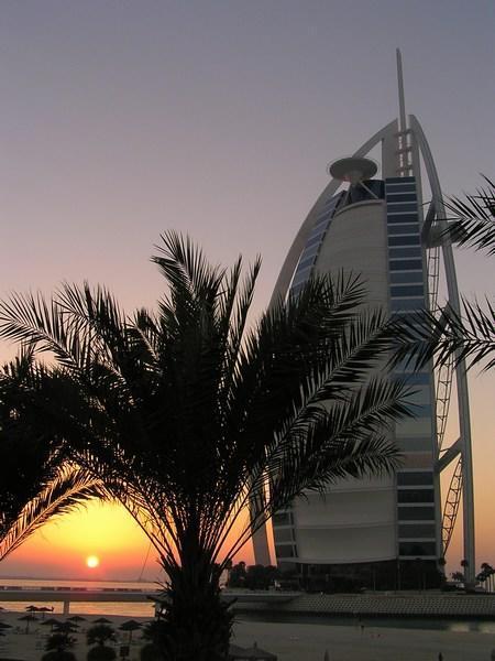 Burj Al Arab at sunset