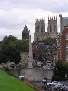 Across the wall to the Minster