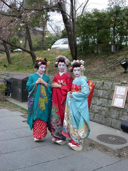 Geishas near Yasaka shrine
