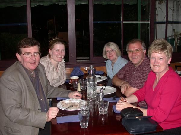 Dinner with Charles Lizzie and Elaine in Nelson