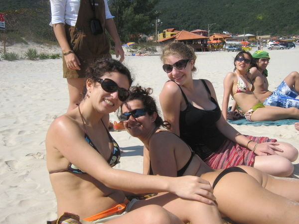 On the beach with Pati and Karine