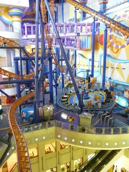 Crazy inside theme park