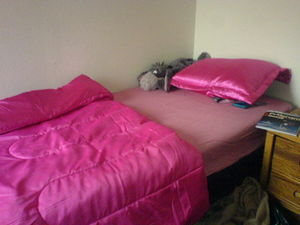 The MEGA pink bed!!