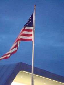 Flying the American flag at EPCOT