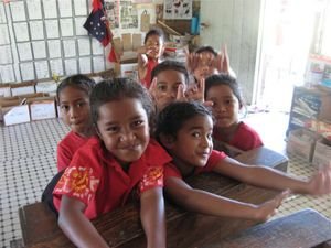 Tongan school children