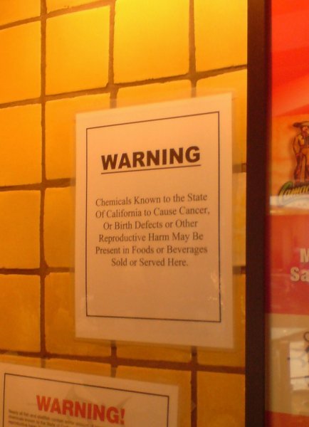 Poison food warning