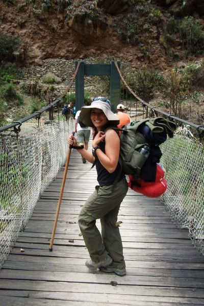 Crossing the Bridge on to the Inca Trail