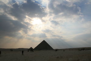 The Giza Pyramid just before sunset