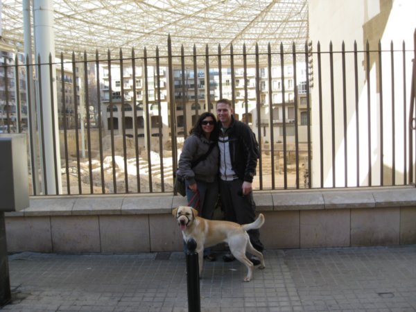Andrea, Romas, and Yuskas (Dani's dog)