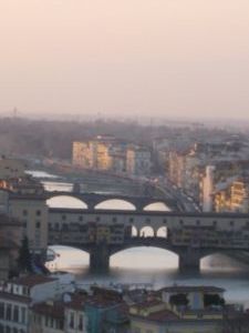 view of Ponte Vecchio from Piazzale Michelangelo