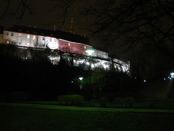 view of Tallinn at night