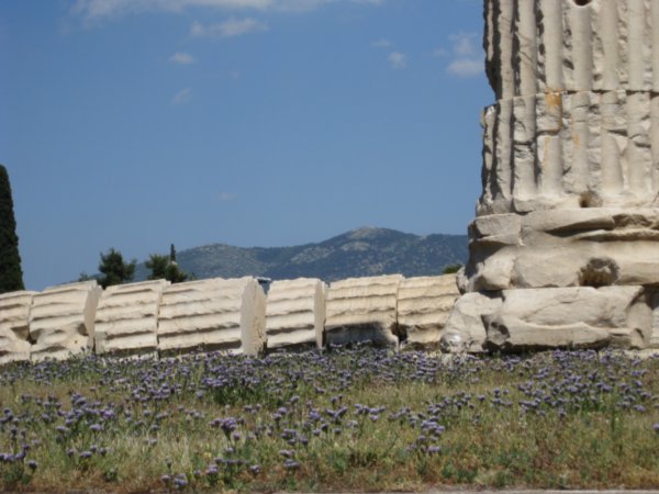 Fallen column at Temple of Olympian Zeus