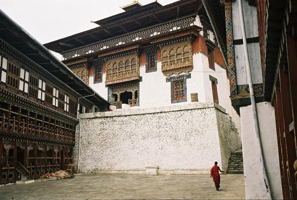 Courtyard in front of one of the dzong temples