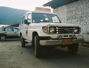 Random hot wheels: Ambulance at Tamshing Goemba