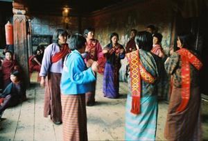 Traditional dance at a torma offering ceremony